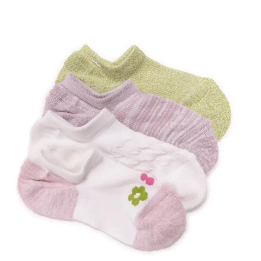 MUK LUKS Women's Dream Step No-Show Liner Socks, 4-Pack Lot of 2